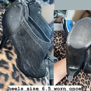 heels size 6.5 worn once